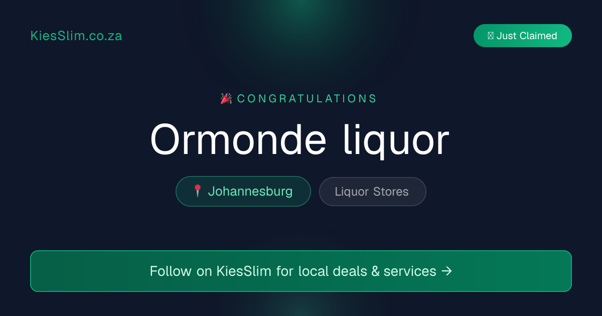 Ormonde liquor