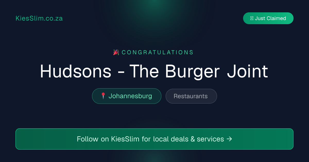 Hudsons - The Burger Joint