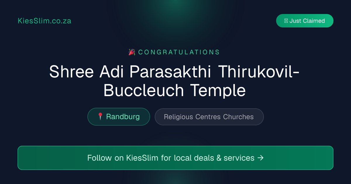 Shree Adi Parasakthi Thirukovil-Buccleuch Temple