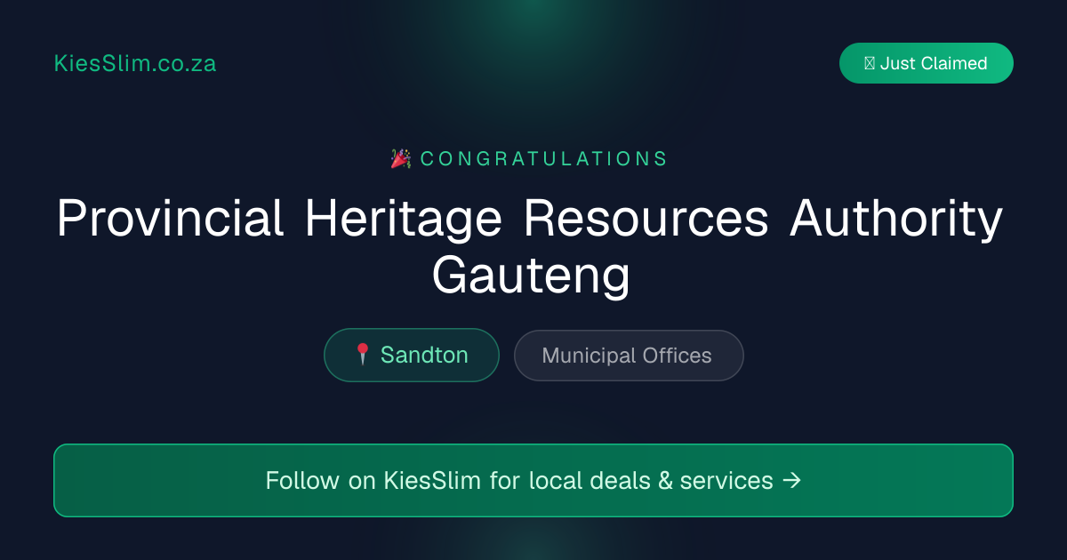 Provincial Heritage Resources Authority Gauteng