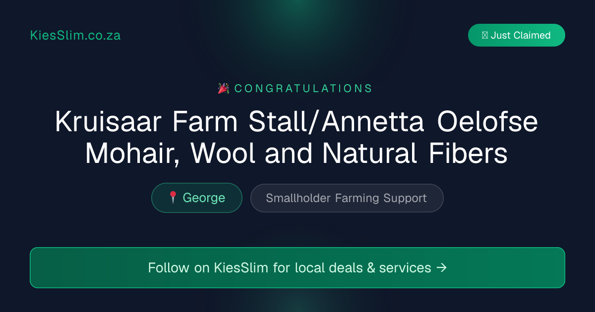 Kruisaar Farm Stall/Annetta Oelofse Mohair, Wool and Natural Fibers
