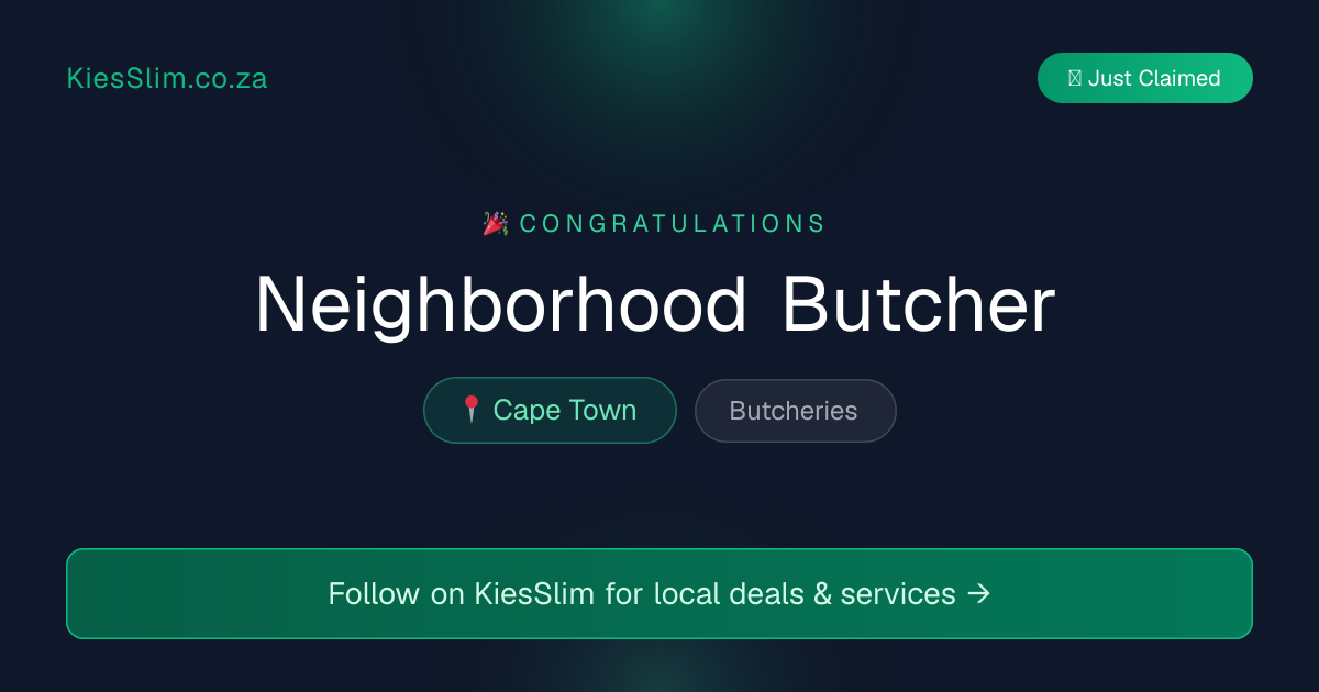 Neighborhood Butcher