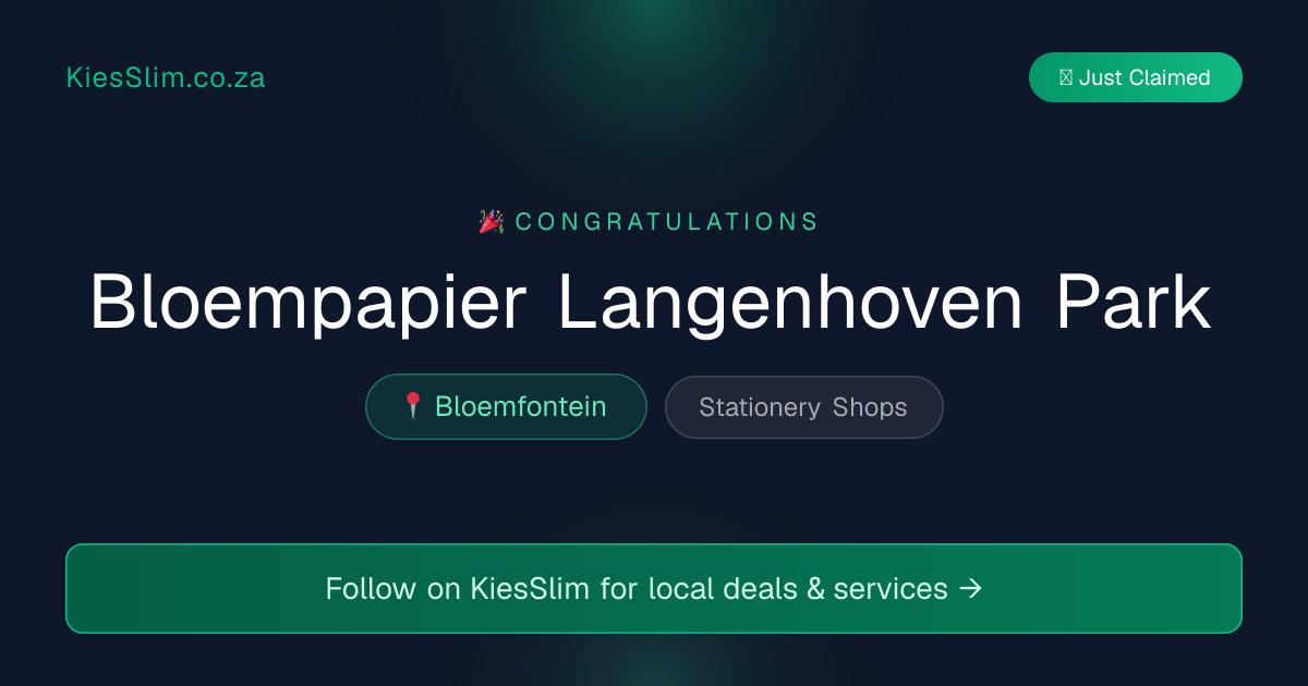 Bloempapier Langenhoven Park