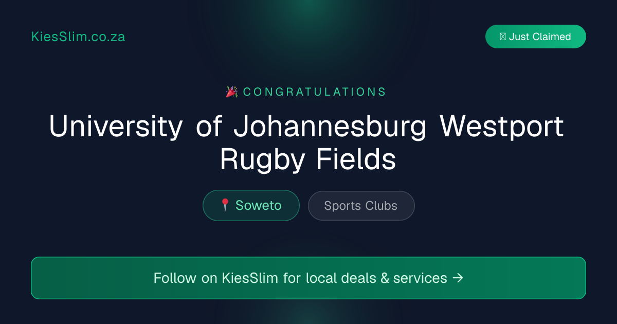 University of Johannesburg Westport Rugby Fields