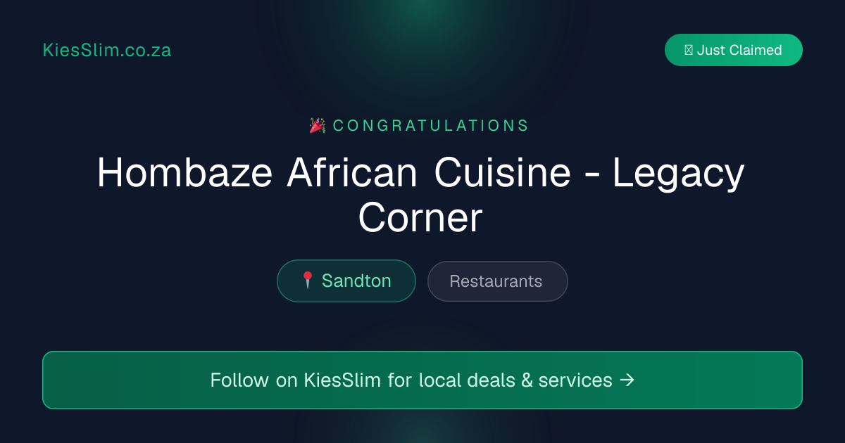 Hombaze African Cuisine - Legacy Corner