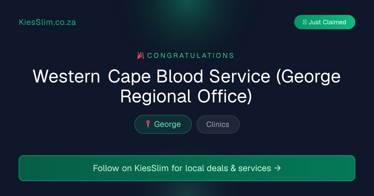 Western Cape Blood Service (George Regional Office)