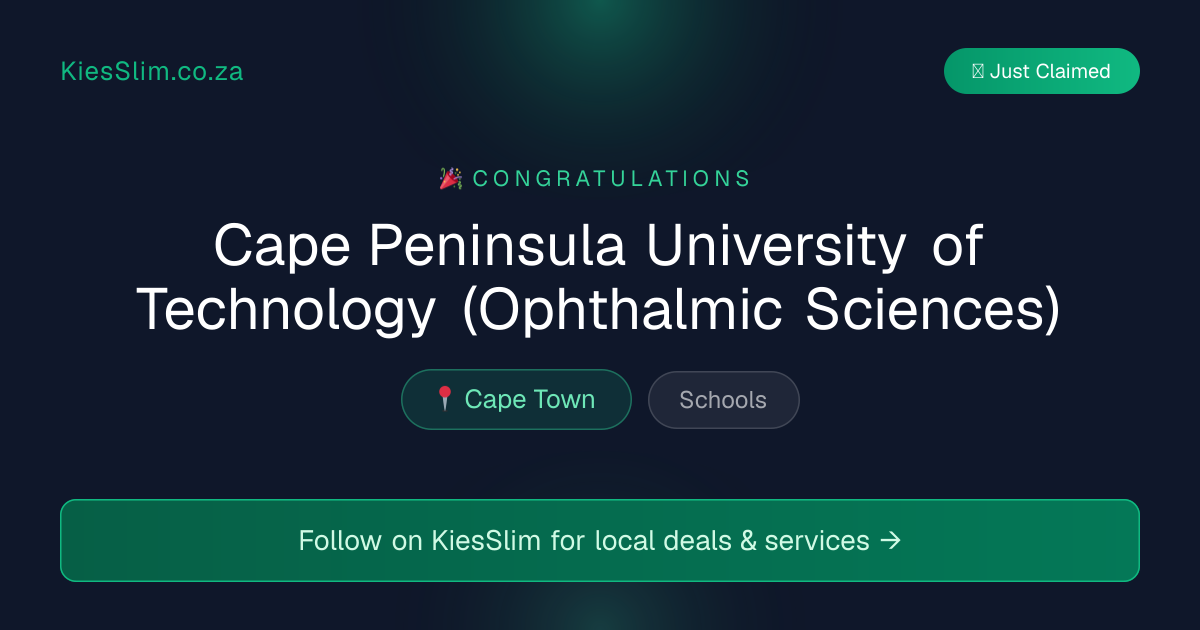 Cape Peninsula University of Technology (Ophthalmic Sciences)
