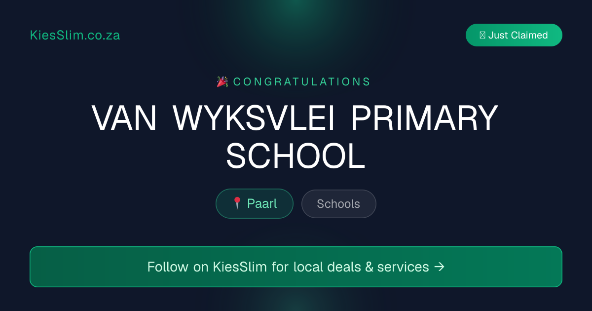 VAN WYKSVLEI PRIMARY SCHOOL