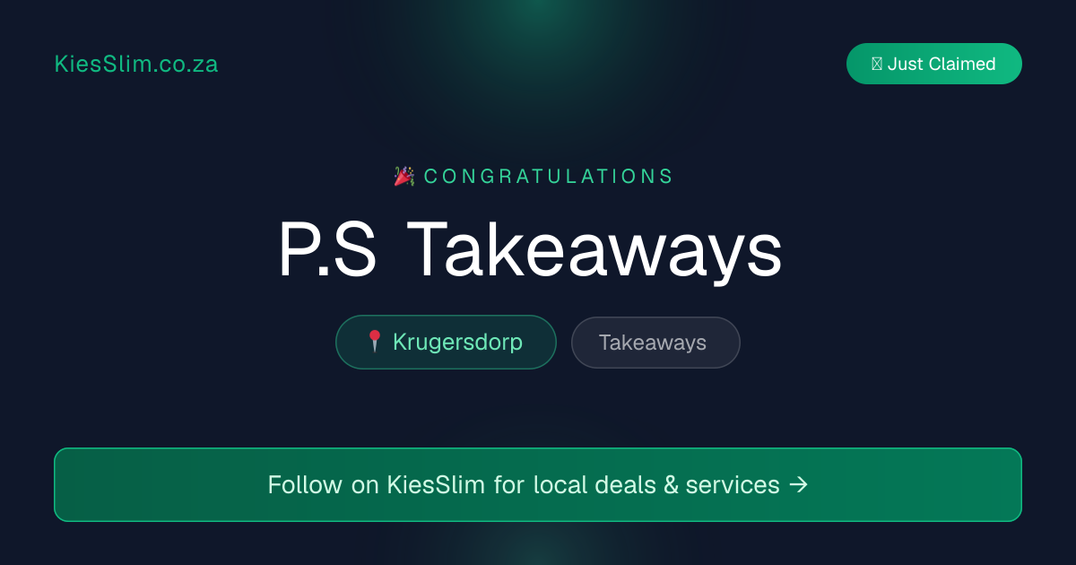P.S Takeaways