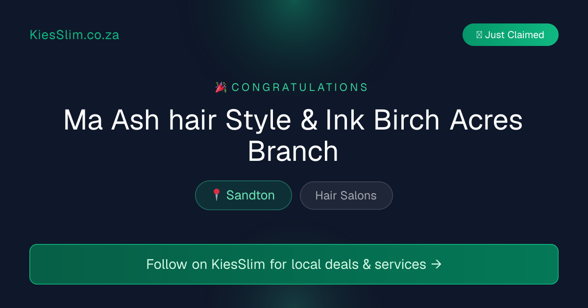 Ma Ash hair Style & Ink Birch Acres Branch