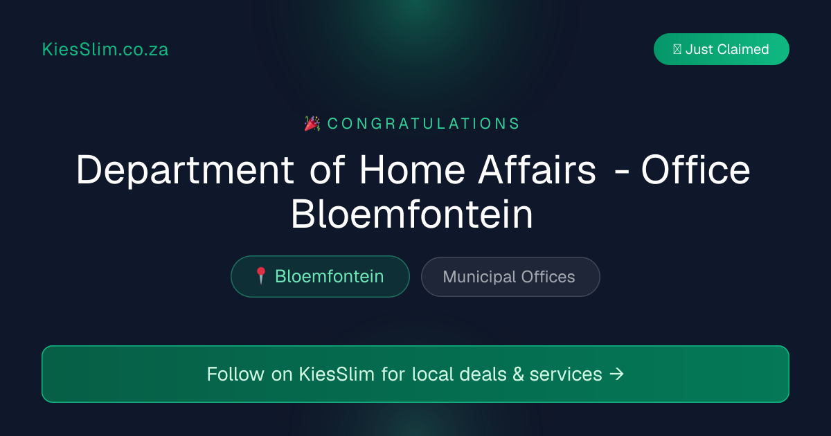 Department of Home Affairs - Office Bloemfontein
