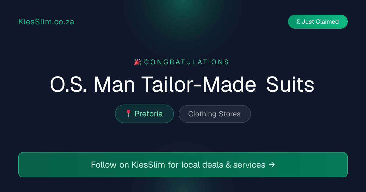 O.S. Man Tailor-Made Suits