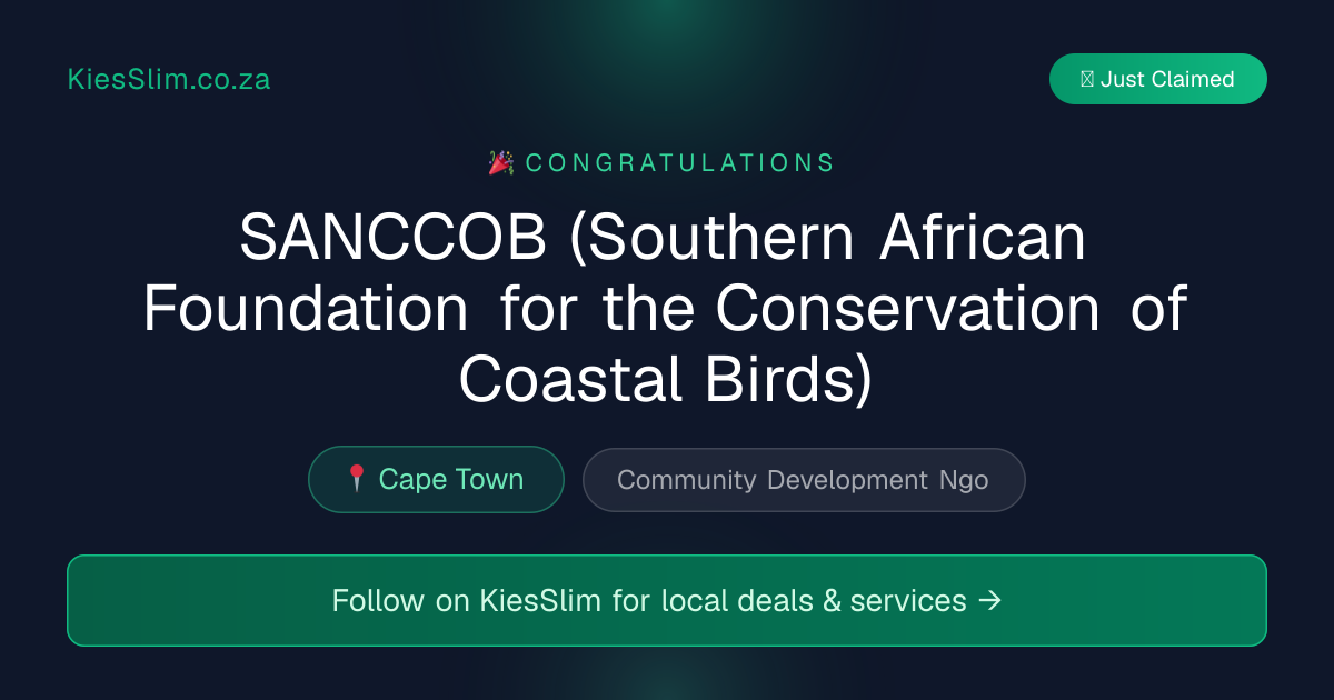 SANCCOB (Southern African Foundation for the Conservation of Coastal Birds)