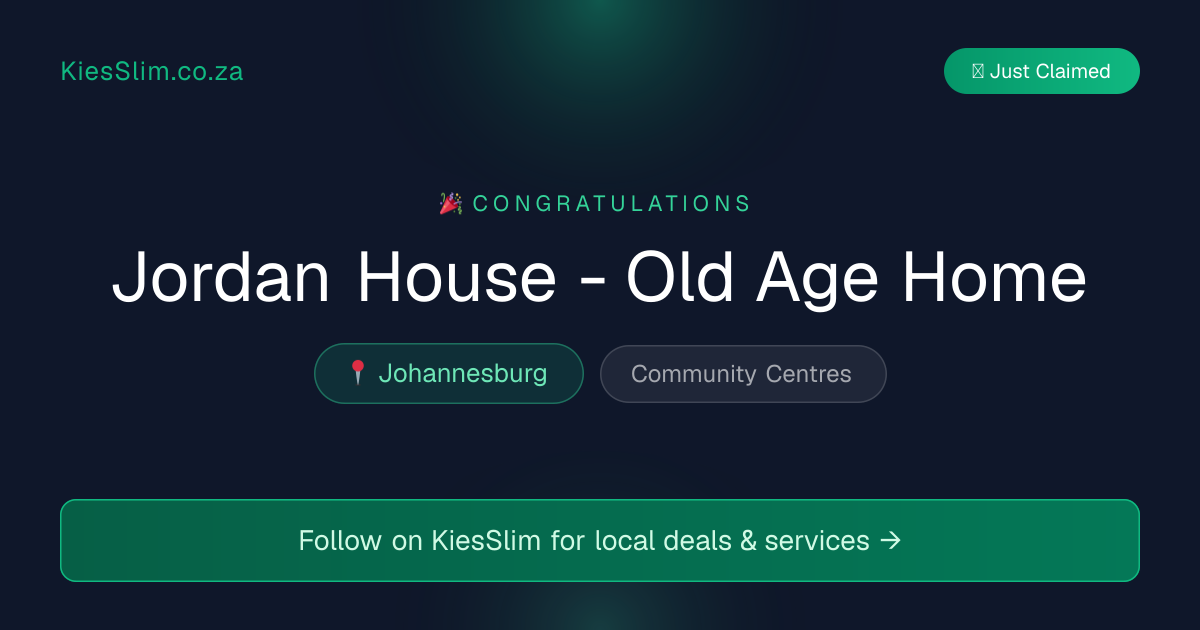 Jordan House - Old Age Home