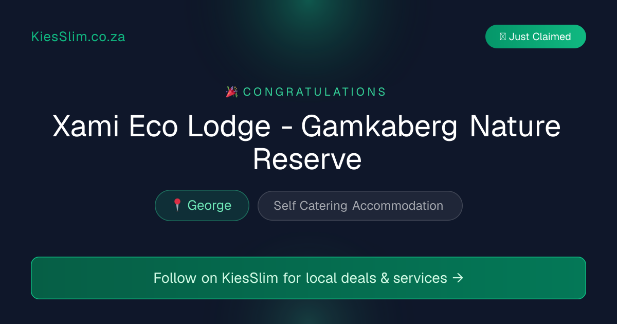 Xami Eco Lodge - Gamkaberg Nature Reserve