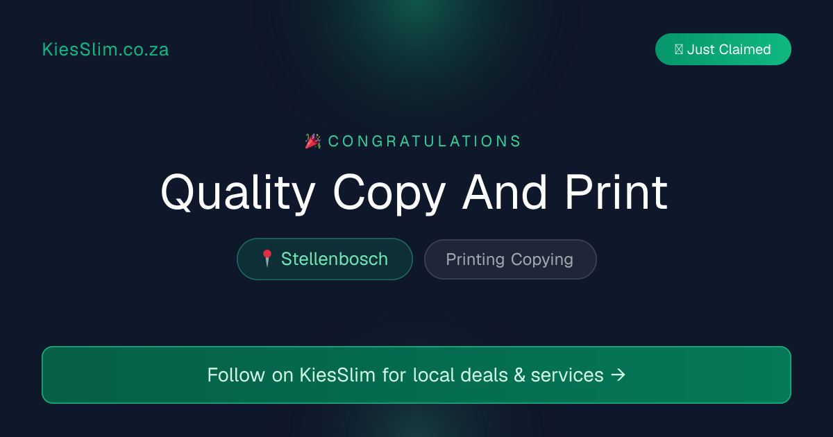 Quality Copy And Print