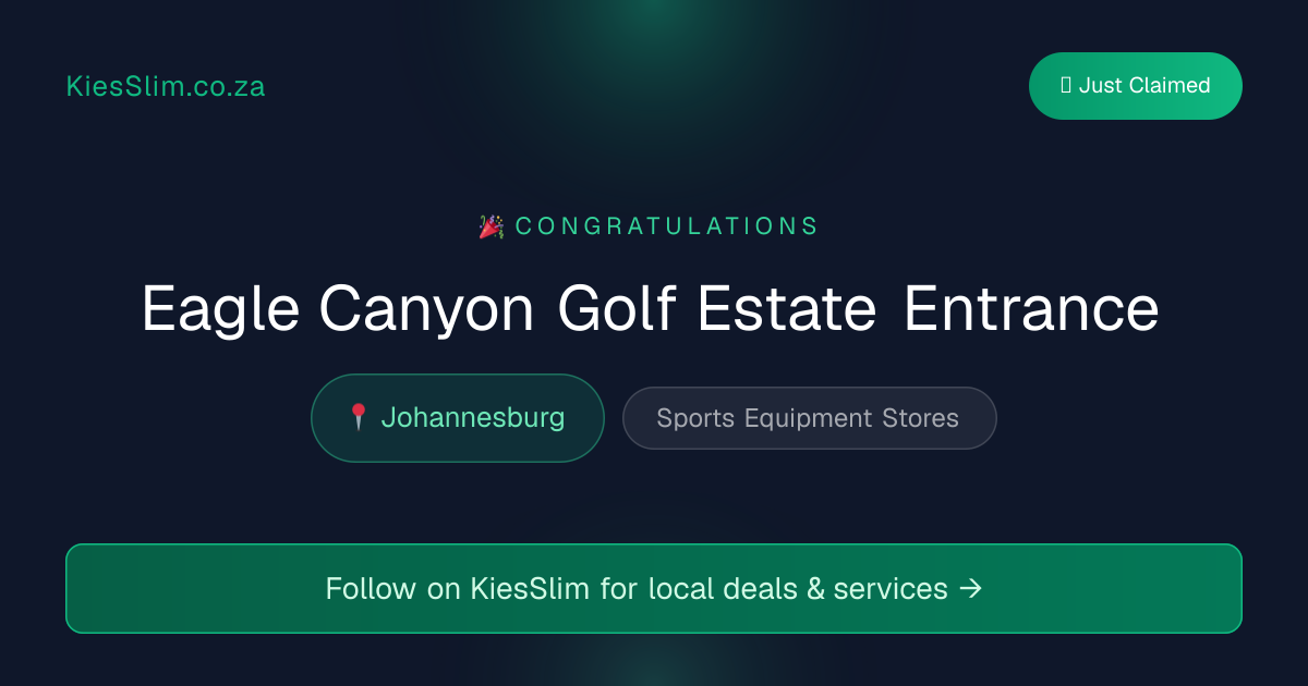 Eagle Canyon Golf Estate Entrance