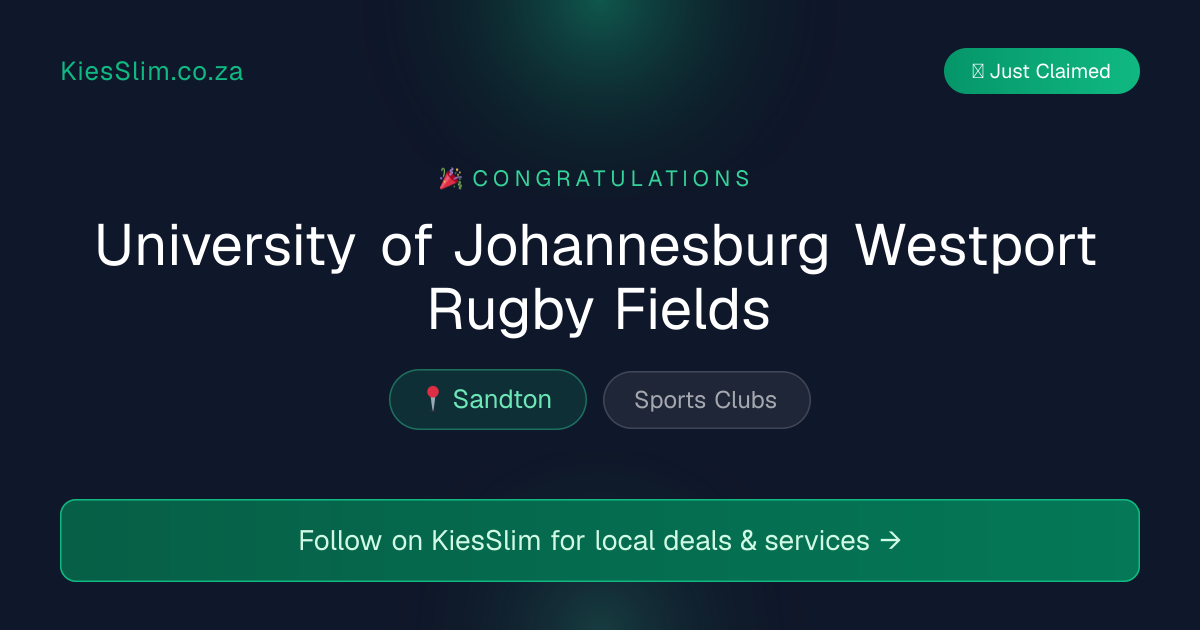 University of Johannesburg Westport Rugby Fields
