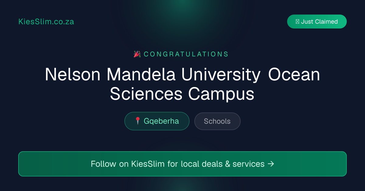Nelson Mandela University Ocean Sciences Campus