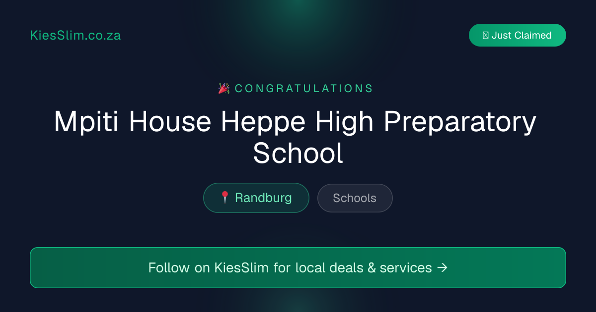 Mpiti House Heppe High Preparatory School