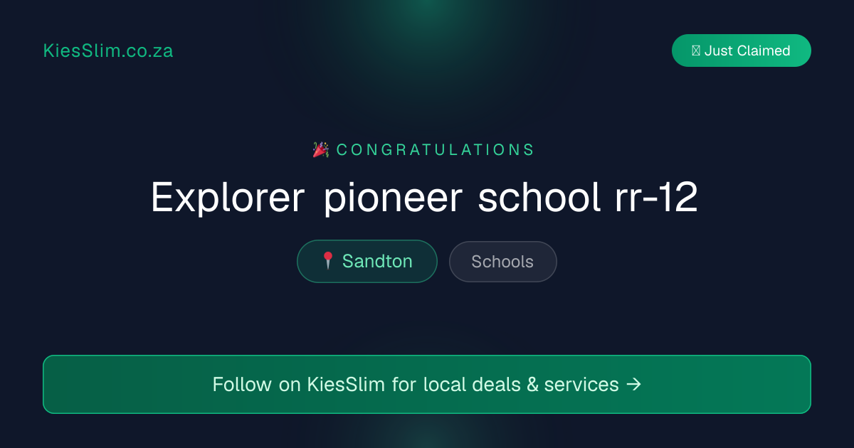 Explorer pioneer school rr-12