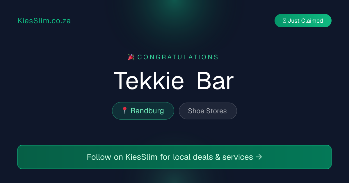 Tekkie Bar