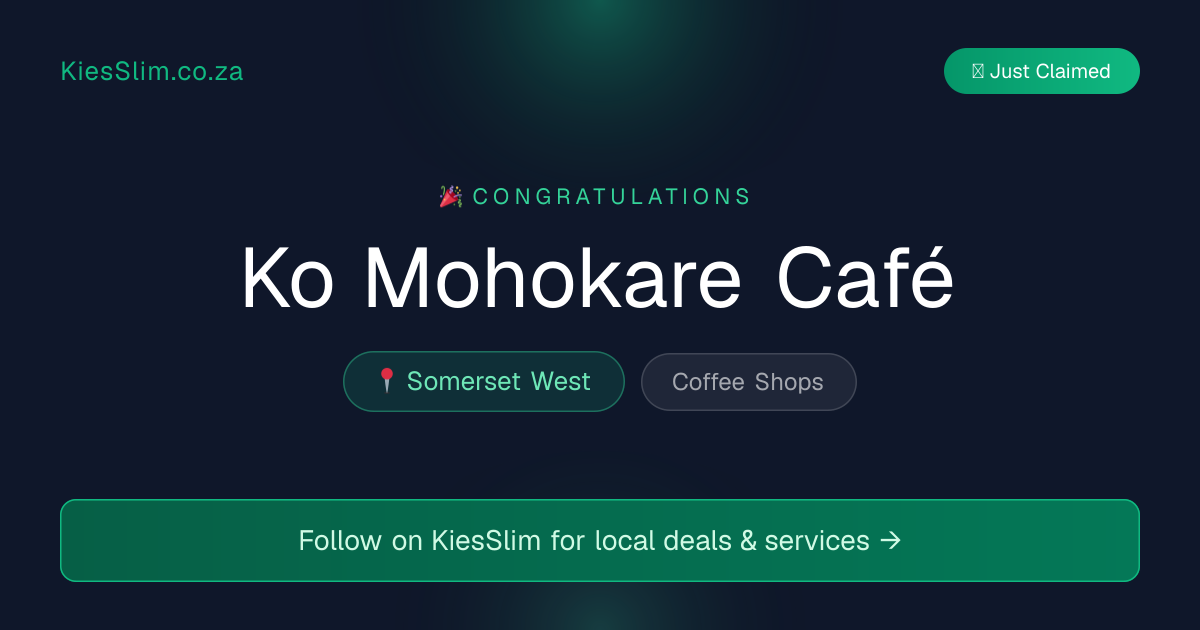 Ko Mohokare Café