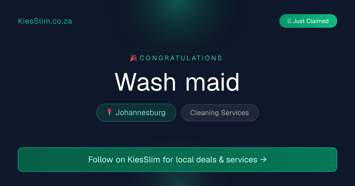 Wash maid
