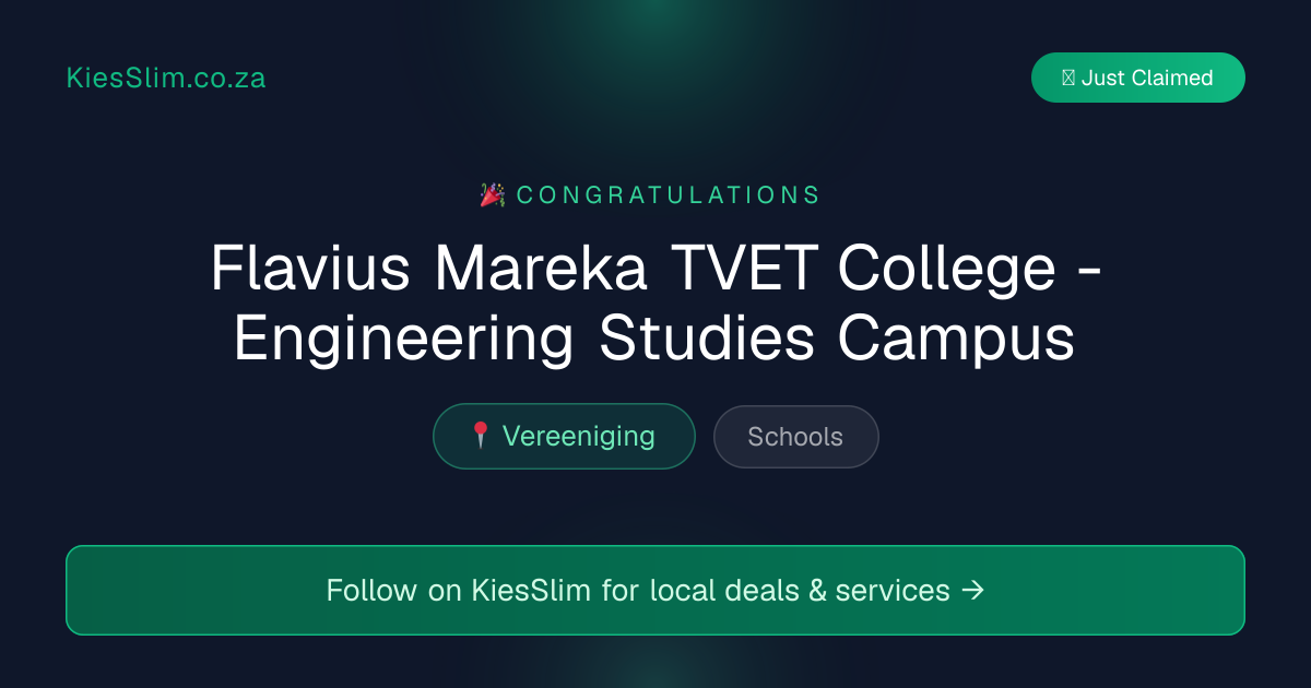 Flavius Mareka TVET College - Engineering Studies Campus