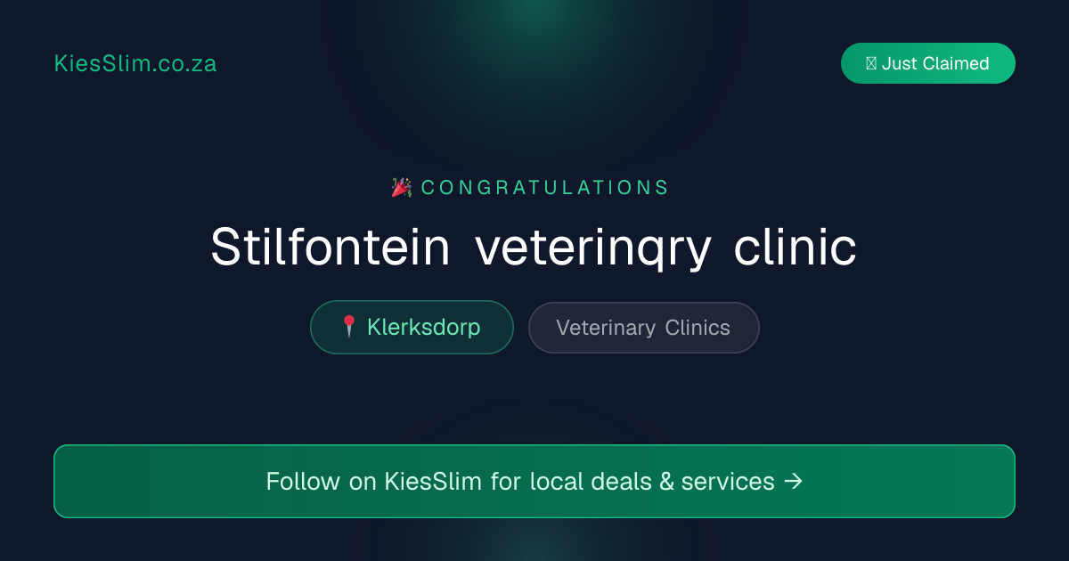 Stilfontein veterinqry clinic