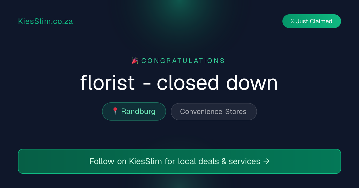 florist - closed down