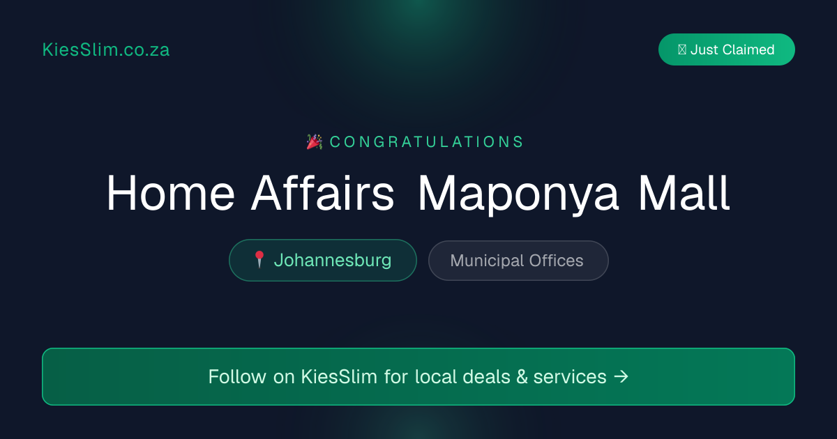 Home Affairs Maponya Mall