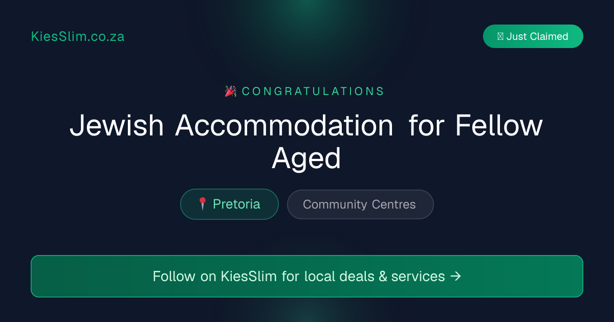 Jewish Accommodation for Fellow Aged