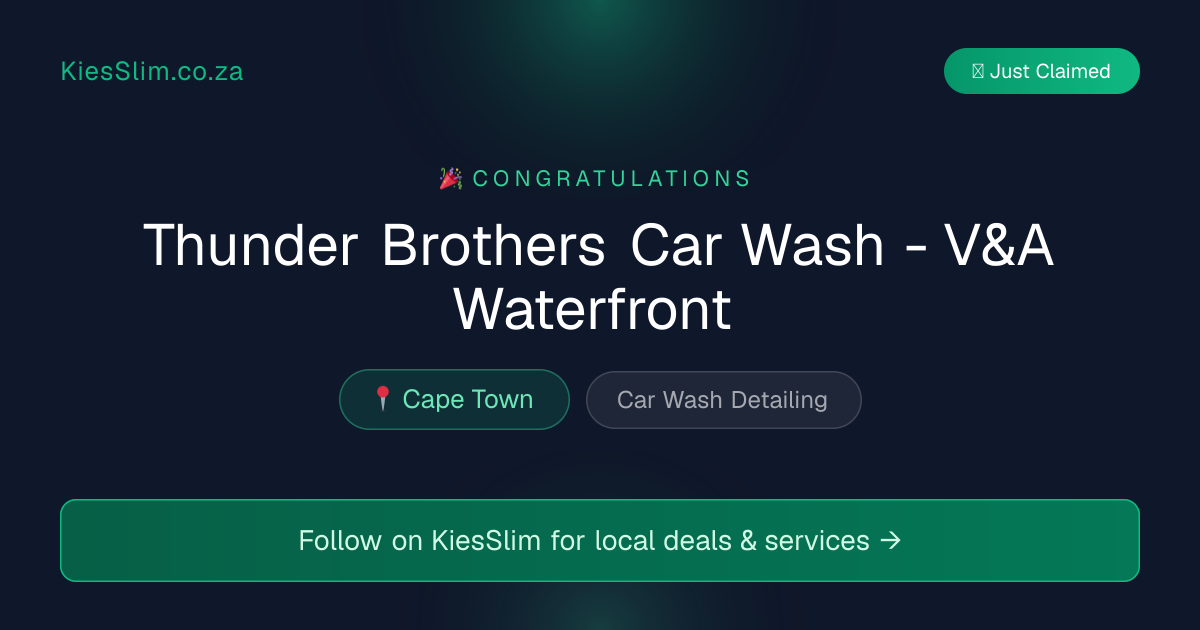 Thunder Brothers Car Wash - V&A Waterfront