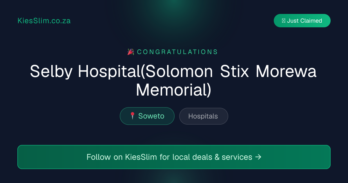Selby Hospital(Solomon Stix Morewa Memorial)