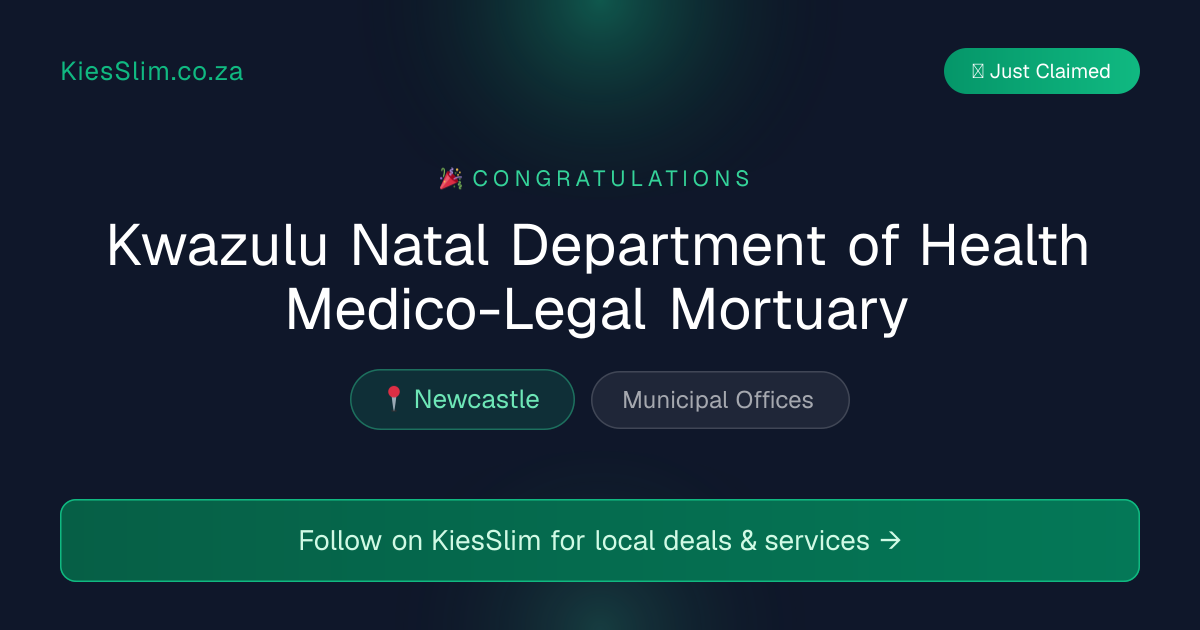 Kwazulu Natal Department of Health Medico-Legal Mortuary