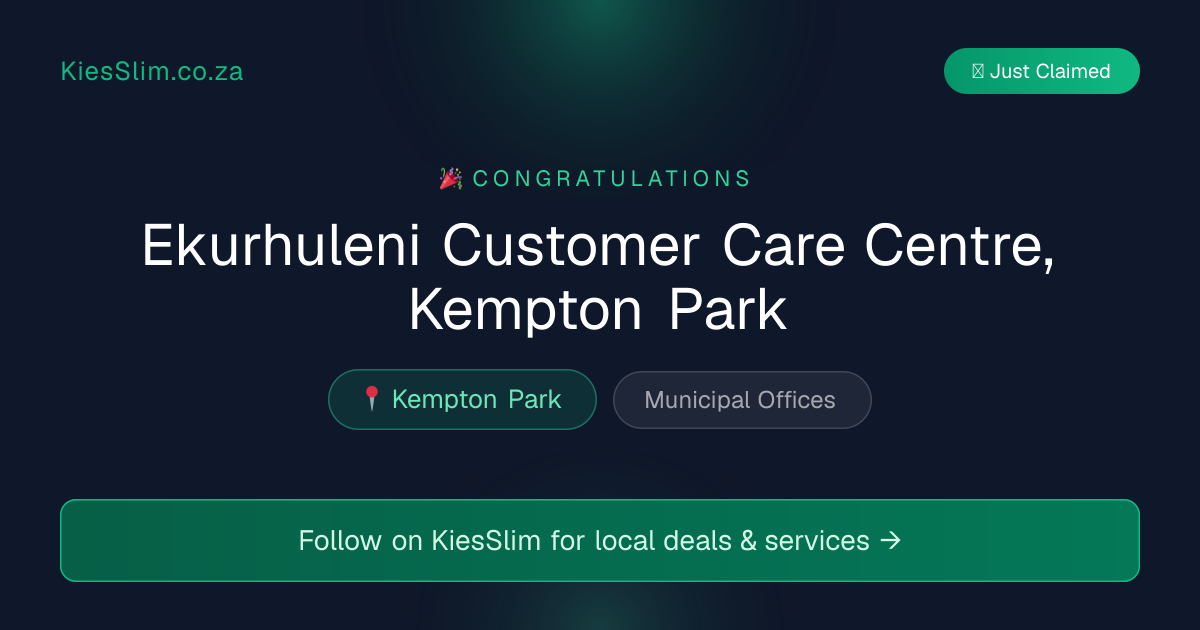 Ekurhuleni Customer Care Centre, Kempton Park