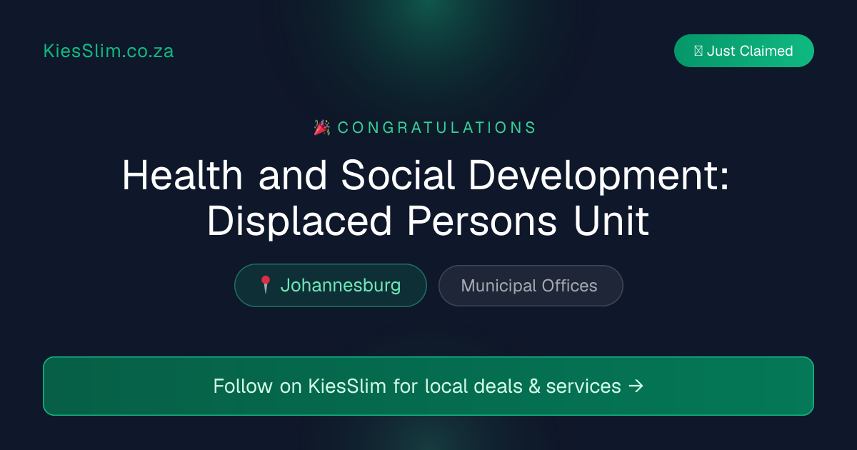 Health and Social Development: Displaced Persons Unit