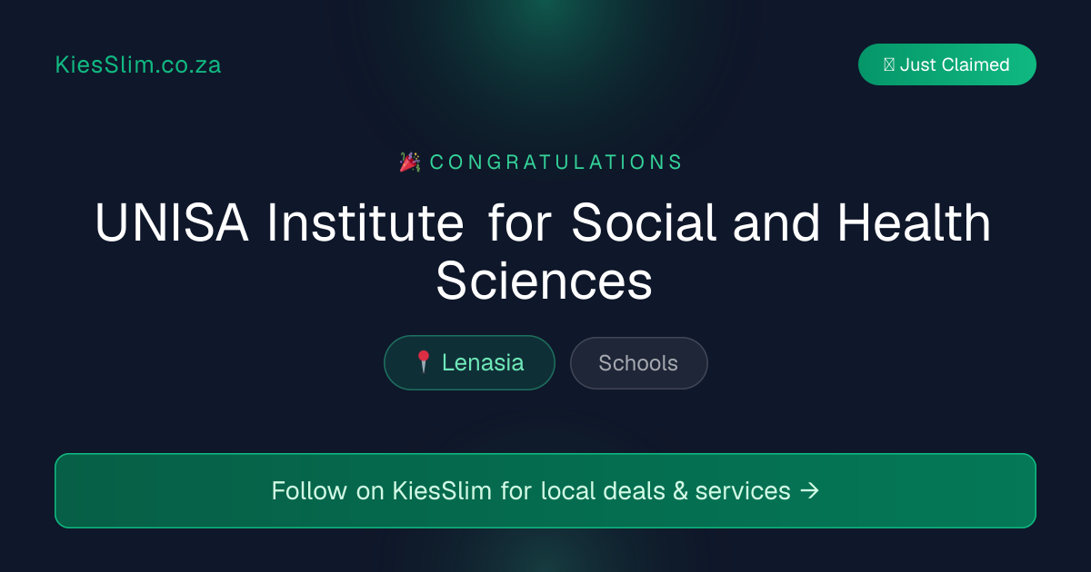 UNISA Institute for Social and Health Sciences