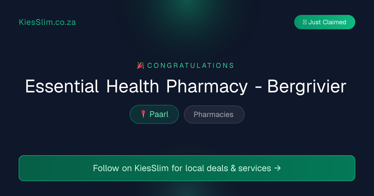 Essential Health Pharmacy - Bergrivier