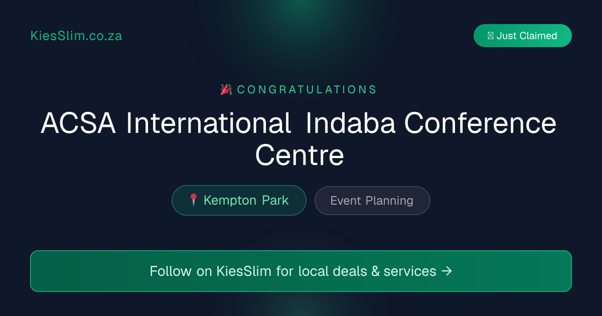 ACSA International Indaba Conference Centre