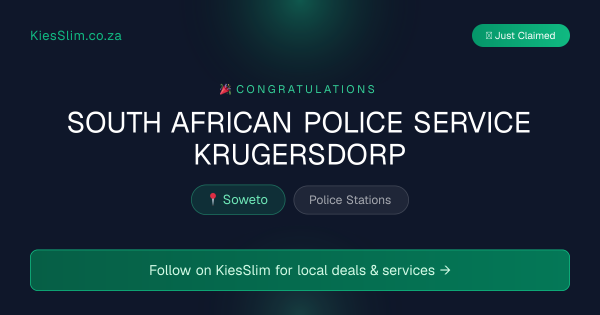 SOUTH AFRICAN POLICE SERVICE KRUGERSDORP