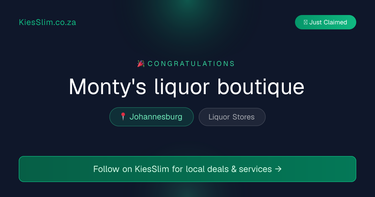 Monty's liquor boutique