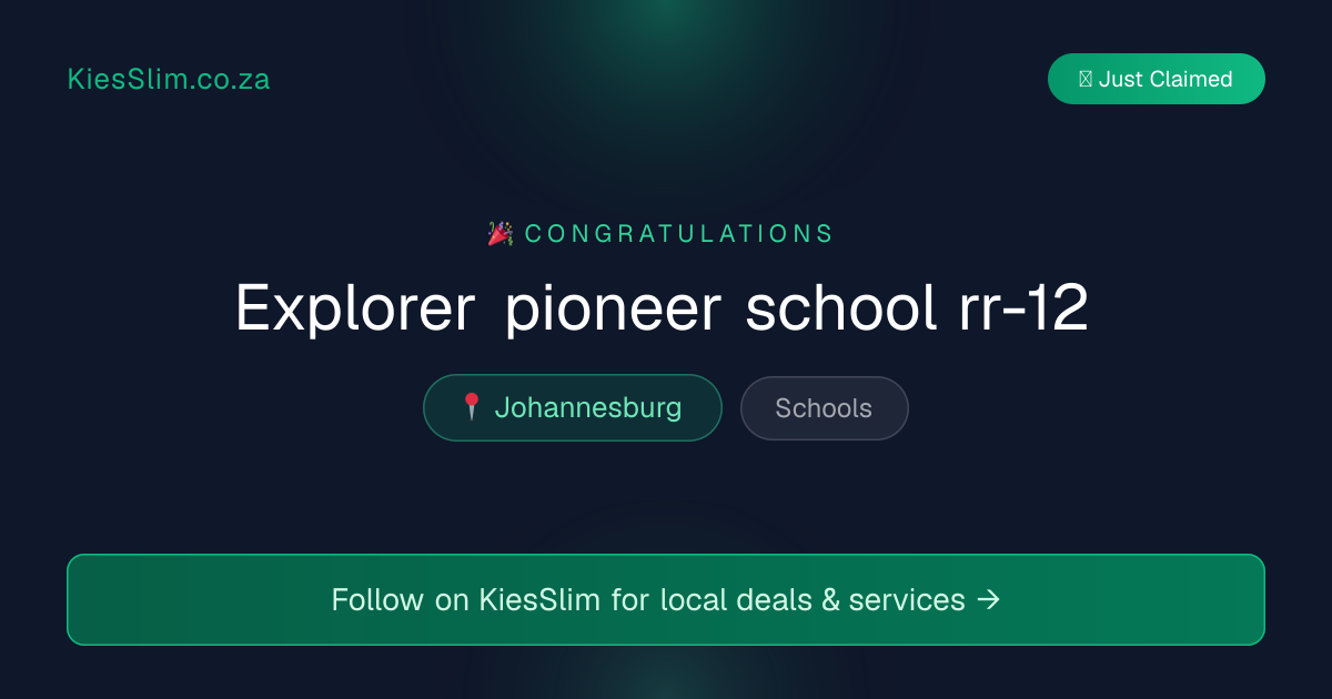 Explorer pioneer school rr-12