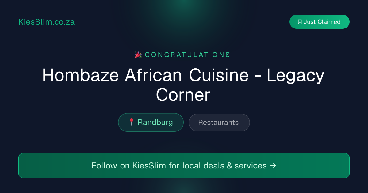 Hombaze African Cuisine - Legacy Corner