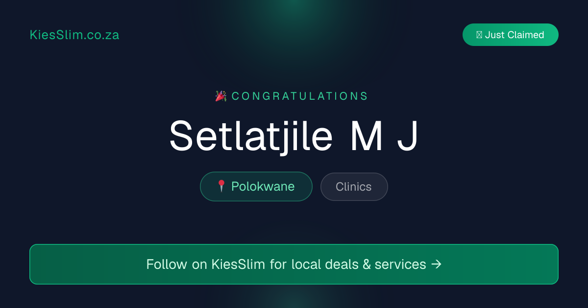 Setlatjile M J