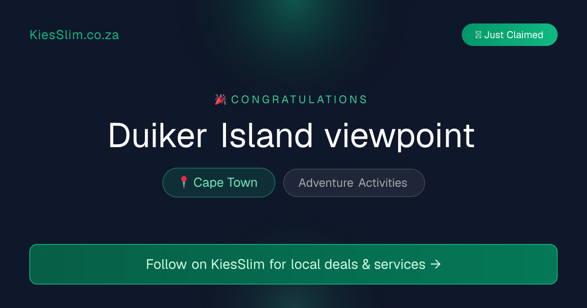 Duiker Island viewpoint