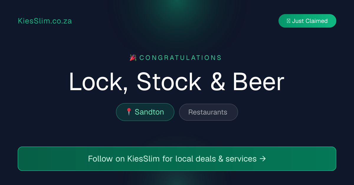 Lock, Stock & Beer