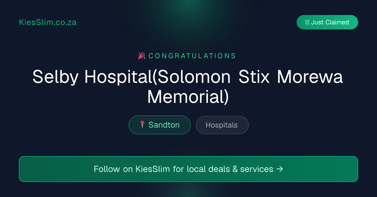 Selby Hospital(Solomon Stix Morewa Memorial)