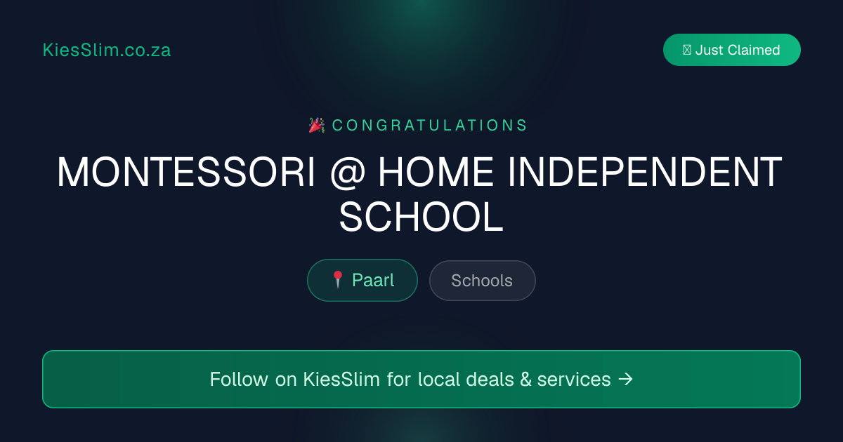 MONTESSORI @ HOME INDEPENDENT SCHOOL